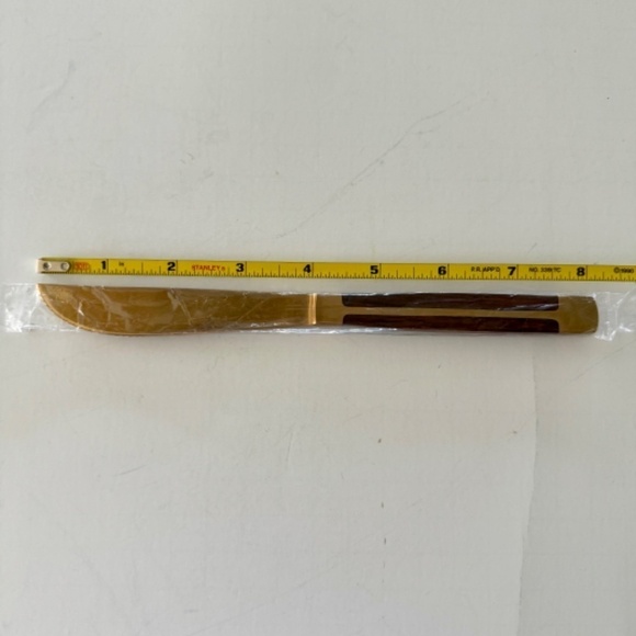 Jean-Claude Mid Century Rosewood and Bronze 6 Steak Knives New in Wooden Box - Picture 2 of 5